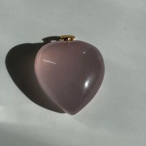 Rose Quartz Heart Silver Pendant